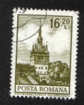 Stamps Romania -  Definitivas - Edificios. Sighisoara - La torre del reloj