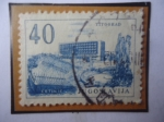 Stamps Yugoslavia -  Titograd (Titogrado)- Hotel en Titograd y Teatro al aire libre en el Serie de Cetinje-