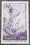 Sellos de Europa - Francia -  MARRUECOS 1955 Pueblo del anti-Atlas. Correo aéreo