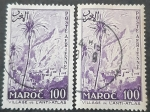 Stamps France -  MARRUECOS 1955 Pueblo del anti-Atlas. Correo aéreo