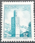 Sellos de Europa - Francia -  MARRUECOS FRANCÉS 1955. Minarete de Chella, Rabat 