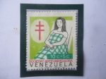 Stamps Venezuela -  Sociedad Antituberculosa - Sello de 10 Ct. +5 Ct. (1975)- Campaña Antituberculosa.