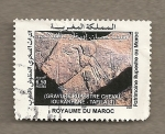 Stamps Morocco -  Grabado ruoestre de un caballo