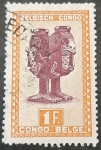 Stamps : Europe : Belgium :  CONGO BELGA 1947 Tribus indígenas. Máscara Mbuta 