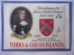 Stamps America - Turks and Caicos Islands -  Tricentenario de la Emisión de Letras de Patentes (1670-1970)-General George Monck, 1er. Duque de Al