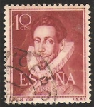 Stamps Spain -  1072 - Lope de Vega, literato