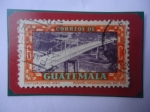 Sellos de America - Guatemala -  Puente Internacional sobre el Río la Paz- Propaganda Turística- Sello de 6 Ctvs. Guatemaltecos. Año 