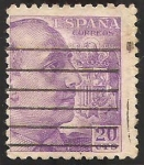 Stamps Spain -  1047 - franco