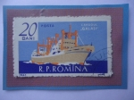 Stamps Romania -  Galati (Cargador)- Barco Mercante.