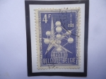 Stamps Belgium -  Exposición Internacional de Bruselas - Átomo-Emblema-