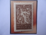 Sellos de Europa - Yugoslavia -  Reino de Serbios, Croatas y Eslovenos- Rompiendo Cadenas- Sello 15  Para Yugoslavo. Año 1920