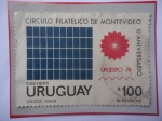 Stamps Uruguay -  URUEXPO 74-Emblema- Circulo Filatélico de Montevideo- 10°niversario