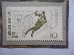 Sellos de Europa - Rumania -  Esquí Alpino - Deporte de Invierno- Jubileo del Esquí 1911-1961
