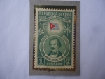 Stamps Cuba -  Centenario de la Bandera Cubana (1850-1950)-Miguel Teurbe Tolón (1820/57) Diseñador de la Bandera y 