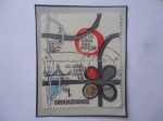 Stamps Czechoslovakia -  XIV Congreso Mundial de Carreteras y Puentes-Sello con etiqueta adjunta conmemorativo