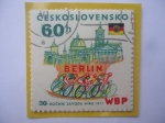 Stamps Czechoslovakia -  30a Carrera de Bicicletas por la Paz de Varsovia-Año de Paz,1977- Ciclista, Berlín-Praga.
