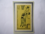Stamps : Europe : Bulgaria :  Campeonato Europeo Femenino de Baloncesto 1960- Sello de 1,25 Lev Búlgaro