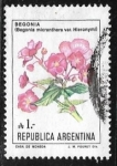 Sellos de America - Argentina -  Begonia