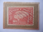 Stamps : America : Honduras :  Mapa de Honduras - Sello de 3 Ctvos Hondureño. Año 1939