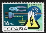Stamps Spain -  Prevención de accidentes laborales. Prevención de peligros eléctricos