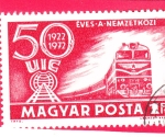 Stamps Hungary -  50 aniversario ferrocarril Nemzetkozi-Vasutegylet
