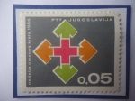 Stamps Yugoslavia -  Sello de Caridad- Semana de la Cruz Roja- Serie:Cruz Roja