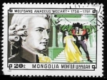 Sellos de Asia - Mongolia -  Compositores - Wolfgang Amadeus Mozart