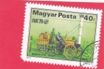 Stamps Hungary -  Stephenson's Rocket