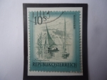 Stamps Austria -  Neusiedlersee- Burgenland - sello de 19 Chelín Austriaco. Año 1973.