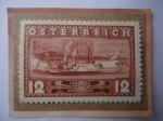 Stamps Austria -  Buque ´María Anna´(1837)-Centenario del Transporte de Vapor del Danubio en Austria- Sello de 12 Gros