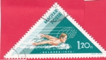 Stamps Hungary -  NATACION-BELGRADO'73