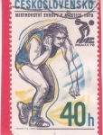 Stamps Czechoslovakia -  lanzamiento de pesas- Praha'78