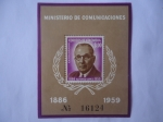 Stamps : America : Colombia :  Ministerio de Comunicaciones-Emisión de Lujo-Alfonso López Pumarejo (18861959) 75°Aniv de su Nacimie