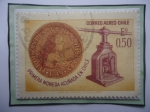 Stamps Chile -  Primera Moneda Acuñada en Chile- 225 Aniversario