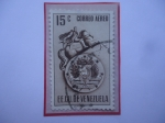 Stamps Venezuela -  EE.UU de venezuela- Escudo de Armas de Venezuela- Monumento.
