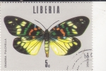 Sellos del Mundo : Africa : Liberia : mariposa