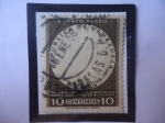 Stamps Venezuela -  Simón Bolívar-(Sello en Bajo Relieve)-150°Aniversario Juramento Monte Sacro y 125°de su Muerte-Sello