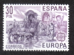 Stamps Spain -  Europe (C.E.P.T.) 1981 - Folklore. EUROPE. Folklore Romería Rocío