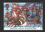 Sellos de Europa - Reino Unido -  1220 - 400 Aniversario de la Derrota de la Armada Española por la Marina Real Británica