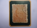 Stamps Argentina -  Obrro agrícola- Sol Naciente- Cultivo.