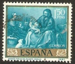 Stamps Spain -  1276 -  Bartolomé Esteban Murillo, Sagrada Familia del Pajarito