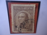 Stamps Argentina -  Justo José de Urquiza (1801-/70)- Presidente entre 1854/60-Sobreimpreso 