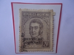 Stamps Argentina -  General José Fco. de San Martín y Motorras (1778-1850)- Sello Sobreimpreso  