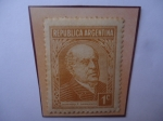 Stamps Argentina -  Domingo Faustino Sarmiento (1811/81)-Presidente (1868/74)-Escritor. Sello 1Ct.Año 1950