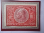 Stamps Argentina -  Jura de la Constitución-Año 1949- Ratificación de la Constitución de 1949-Sello de 1m$n moneda nacio