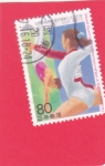 Stamps Japan -  campeonato de gimnástica