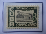 Stamps Cuba -  Casa de Máximo Gómez en Montecristi-100 Aniversario del Nacimiento del peta y político José Martí (1