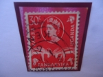 Stamps United Kingdom -  África Oriental Británica-(Kenya-Tanganyika-Uganda)-Queen Elizabeth-Sello de 30Ct.África del Este.