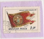 Stamps Hungary -  Bandera