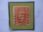 Stamps United Kingdom -  George VI- Postage Revenue- Sello de 2d-Penique Británico (Viejo)- 1938.